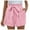Pink, variant on Siilsaa Women's Shorts Women's Summer Shorts Loose-Fit Elastic Waist Cosy Shorts Casual Beach Shorts with Pockets Black,XL