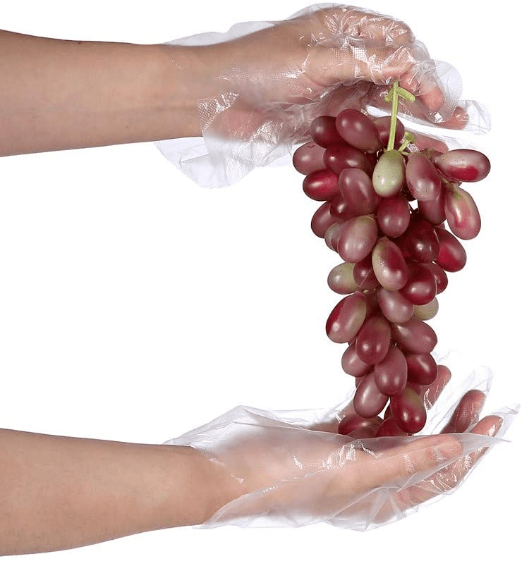 GIVIMO 500 PCS Plastic Disposable Gloves, Transparent, One Size Fits Most