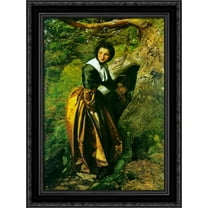 The Royalist 20x24 Black Ornate Wood Framed Canvas Art by Millais, John Everett