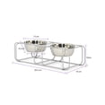 thumbnail image 5 of xtellar Tazon Doble Comedero Para Perro Gato Base Metal Elevada 16oz Color Gris, 5 of 5