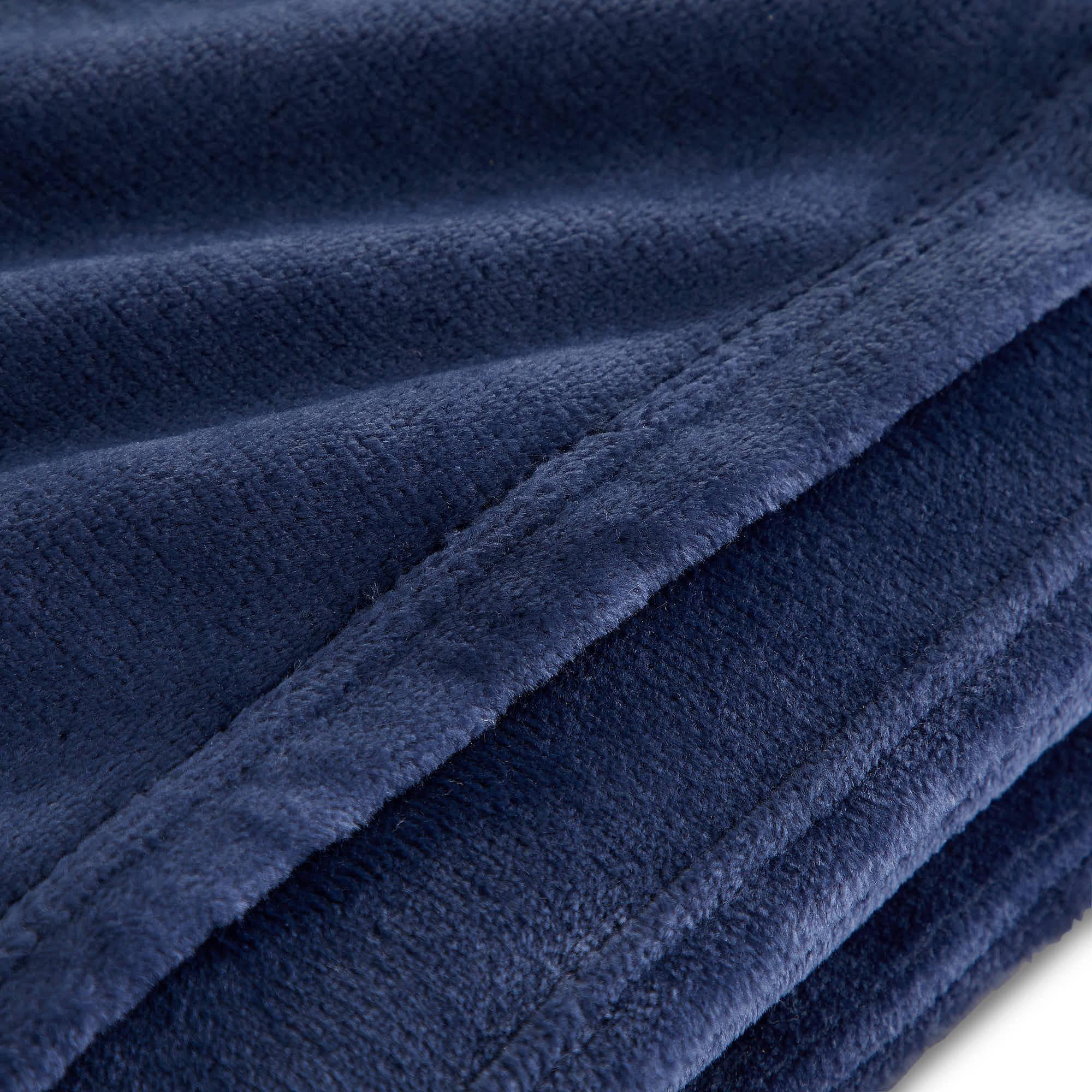 Rest Haven Fleece Blanket - King (108" x 90"), Navy