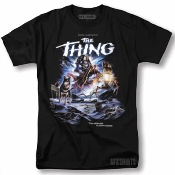 RETRO The Thing Shirt Classic Retro Horror Movie Vintage Graphic Design T-Shirt