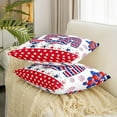 thumbnail image 3 of 4th of July Throw Pillow Covers 18"x18" Set of 2 Soft American Flag Decorative Throw PillowCases for Sofa Room Decorative Independence Day Pillow Cases Cushion Covers 4th of July Decor Cushion Cases, 3 of 6