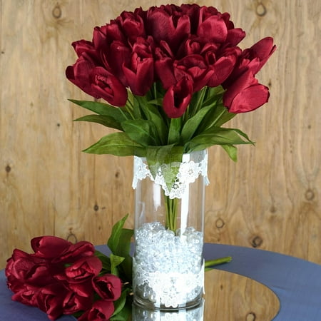 White Tulip - Efavormart 56 Tulips Artificial Artificial Wedding Flowers - 4 bushes