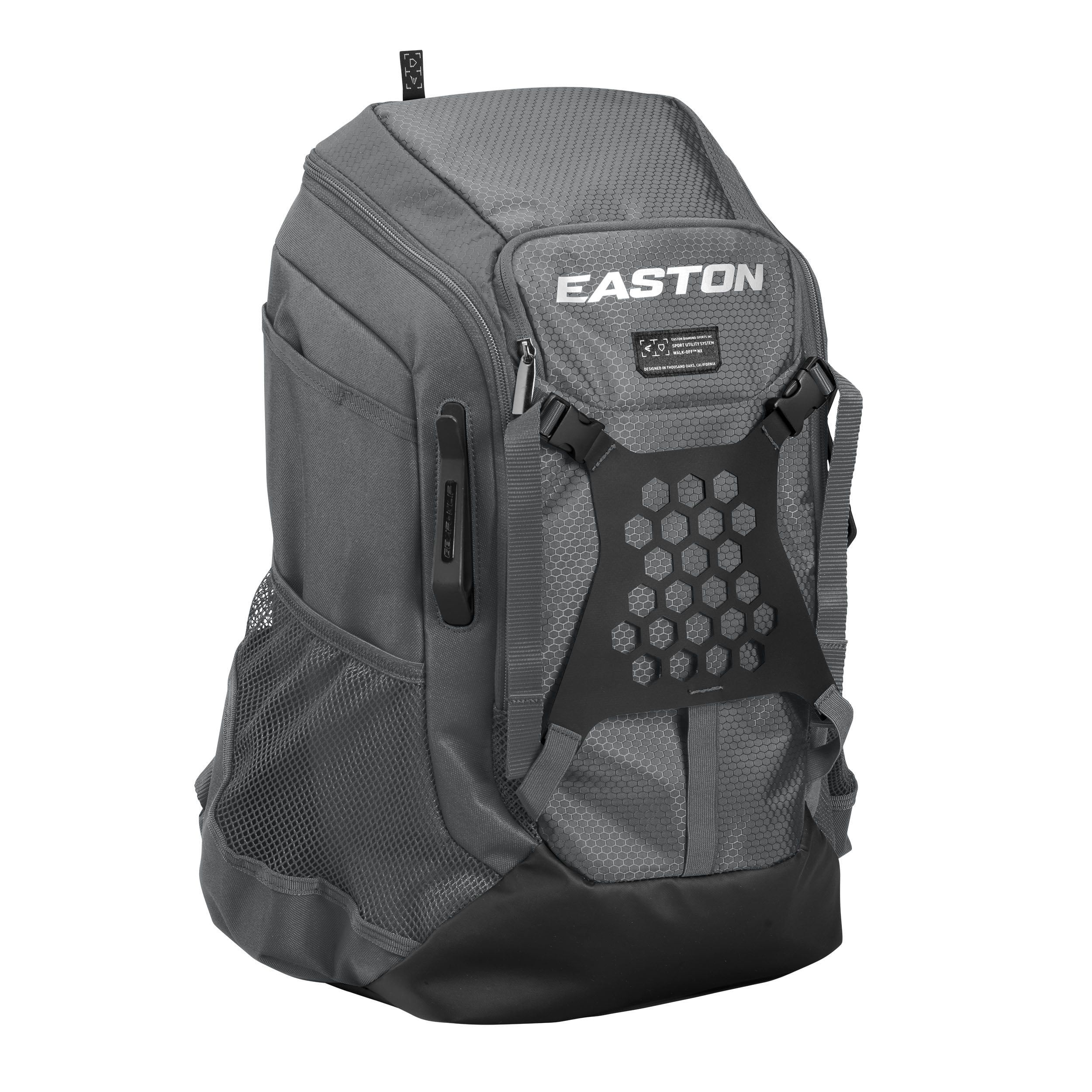 Easton WalkOff NX Baseball Equipment Backpack Bag, Charcoal and Gray
