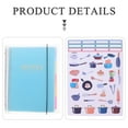 thumbnail image 6 of FRCOLOR Skyblue Recipe Binder with Hard Plastic Cover for Office Use Paper and Plastic 8.5 x 11 inches, 6 of 8