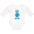 thumbnail image 3 of Inktastic Blue robot Boys or Girls Long Sleeve Baby Bodysuit, 3 of 5