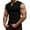 Black, variant on Men's V Neck Sleeveless Tank Top, Lightweight Polyester, Casual Summer Wear, Relaxed Fit, S-XXXL