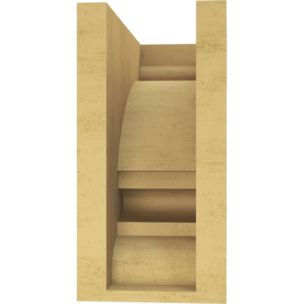 5"W x 10"D x 10"H Classic Diane Rough Cedar Woodgrain TimberThane Corbel, Primed Tan