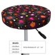 thumbnail image 4 of Balery Geometric Hearts Fundas de asiento para taburete de bar redondo de tela de terciopelo ajustables que protegen de arañazos y manchas para sillas de 14 a 17 pulgadas.-14 inch, 4 of 7