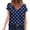 F-347Dark Blue, variant on ZHOGXU Women's T Shirt Polka Dot Printed V Neck Short Sleeve Loose Fit Lightweight Comfortable Breathable Tee Top For Daily Wear ,Red,M