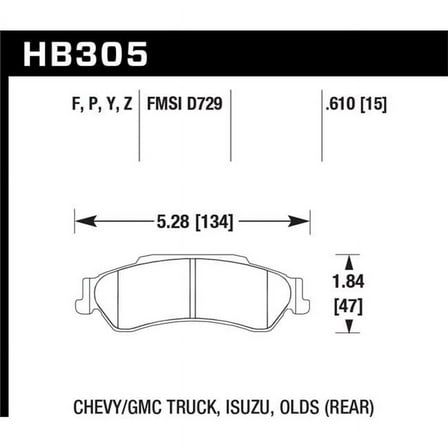 Hawk Super Duty Street Brake Pads Fits select: 1996 FORD F250, 2003 FORD ECONOLINE