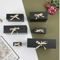 thumbnail image 6 of Extra Large Magnetic Gift Box with Lids 3 Pack 19x16x6 Inch Black Large Gift Box with Ribbon Foldable Gift Boxes for Presents Jumbo Box with Shredded Paper & Cards for Groomsman Proposal, 6 of 14