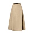 thumbnail image 2 of Joernso Women Maxi Skirt High Waist Irregular Large Hem Long Skirt Solid Color A-Line Loose Fit Skirt Streetwear, 2 of 8