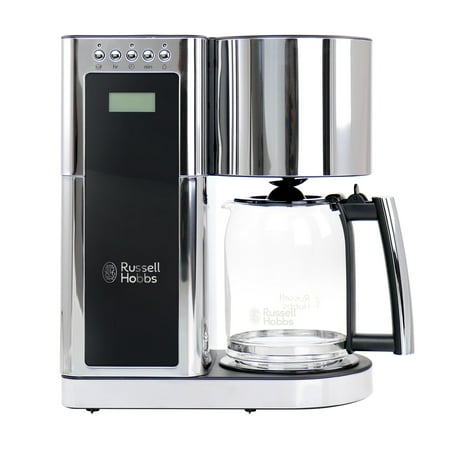 Russell Hobbs Modern Sleek Chrome Glass Coffeemaker - 8 Cup Brewing Capacity