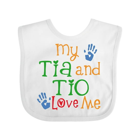 Inktastic Tia and Tio Love Me Boys or Girls Baby Bib