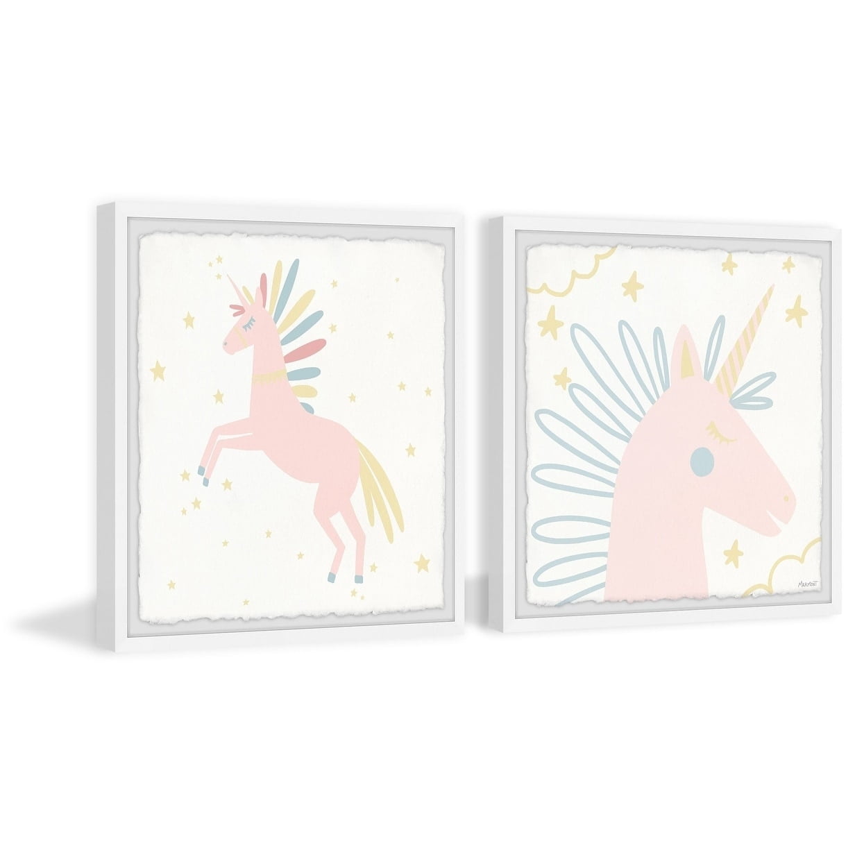 Marmont Hill Unicorn Star Diptych
