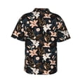 thumbnail image 3 of Goofa Lilies Flowers Hawaiian Shirt for Men, Unisex Summer Beach Casual Short Sleeve Button Down Shirts,Aloha Tropical Floral print shirt-Small, 3 of 9