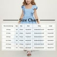 thumbnail image 4 of Milgrthf Girls Dresses Kids Summer Boho Ruffle Sleeve A-Line Swing Tiered Maxi Dress 6-15 Years Blue, 4 of 9