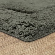 Mohawk Home Regency Plush Stain/Fade Resistant Non-Slip Machine Washable Bath Mat, Cool Grey, 2' 3 x 3' 9