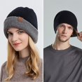 thumbnail image 5 of vnanda Thermal Hat Unisex Winter Hat Knitted High Elasticity Soft Warm Baggy Anti-slip Regular Fit Double-sided Wear No Brim Windproof Ear for Women, 5 of 8