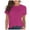 Hot Pink, variant on Womens Summer Tops Light Tops for Women Mid Sleeve Shirt Casual Clothes for plus Size Women Elegant Blouse Lace Short Sleeve Blouses Fitted T Shirts 4 Year 3 X Lady Lace Top Lady M