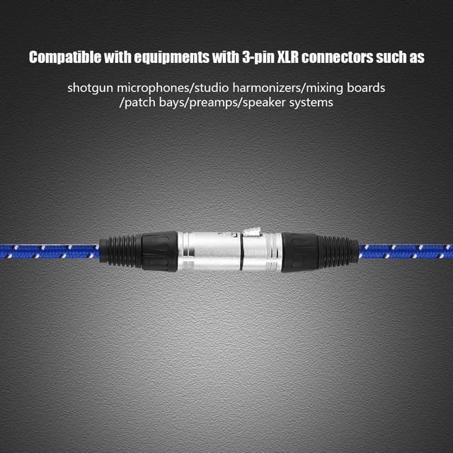 Cable de audio XLR macho de 3 pines NikouMX resistente
