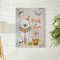 thumbnail image 2 of Trick or Treat Samoyed Funny Mummy Cosplay Pumpkin Candy Basket Vertical Matte Canvas Poster Siberian Sammy Dog Lover Wall Art Home Decor - 12016, 2 of 5
