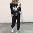 thumbnail image 2 of BiZtdJrK Women's Graphic Tracksuits Cute Ghost Halloween Party 2 Piece Casual Sets Lightweight Jogger Workout Athletic Outfits with Pockets AB-Black XXXL, 2 of 5