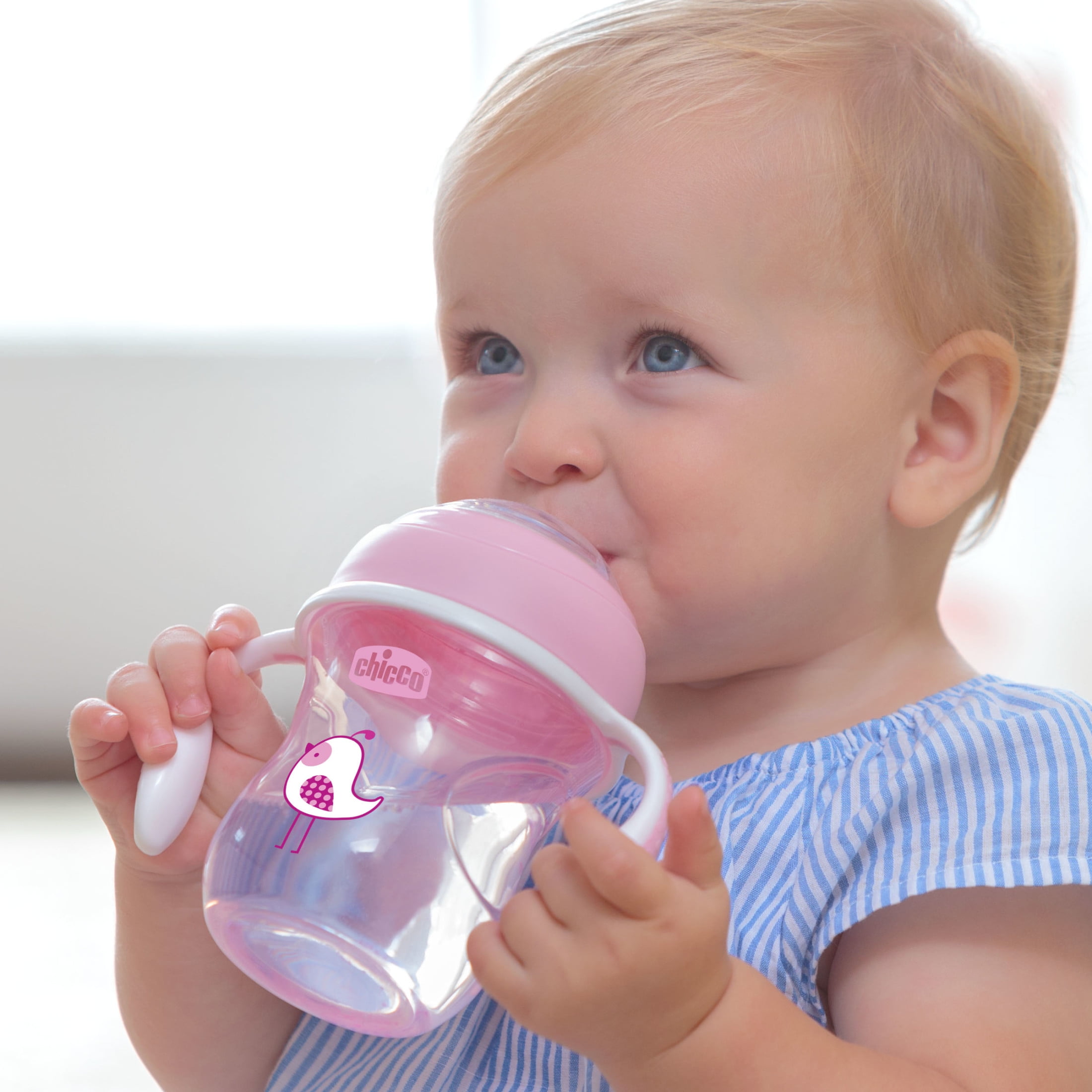 Chicco 7oz. Silicone Spout Transition Sippy Cup, 4m+ - Pink, New
