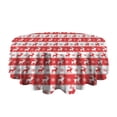 thumbnail image 5 of Christmas Round Tablecloth 70x70in(178x178cm) – Waterproof Polyester Table Cover with Full Print Design, Wrinkle Resistant & Washable for Kitchen Dining Party Decor, 5 of 6