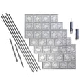 thumbnail image 1 of FASÄDE Traditional Style 4 Decorative Vinyl Backsplash 15 sq ft Kit in Argent Silver, 1 of 6