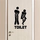 thumbnail image 2 of DIY extraíble hombre mujer baño inodoro baño WC señal, decoración para niños sala de estar decoración del hogar (negro 10), 2 of 5