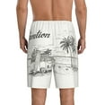 thumbnail image 2 of Balery Summer Vacation Scene With Camping Van Men's Cotton Knit Pajama Shorts Waistband & Pockets,Short Pajama Pants-Medium, 2 of 8