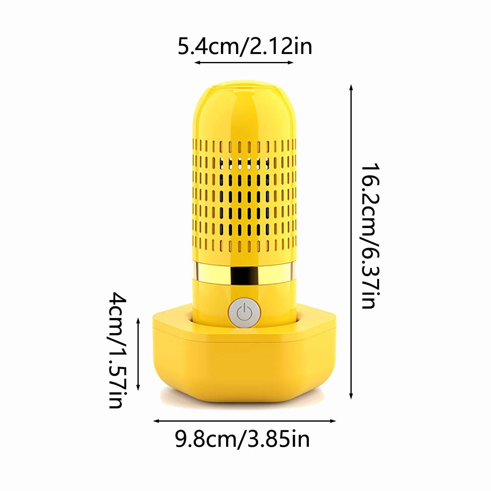 Fruit and Vegetable Washing Machine Pure Pod Produce Cleaner, Food Purifier for Deep Cleaning Surface Residues, Waterproof Cordless Device for Berries & Meat Yellow