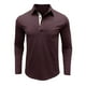 thumbnail image 3 of pstuiky camisas de manga larga para hombre, Camiseta informal de manga larga para hombre, color liso, con solapa, estilo retro. tops de invierno para hombre xxl, 3 of 7