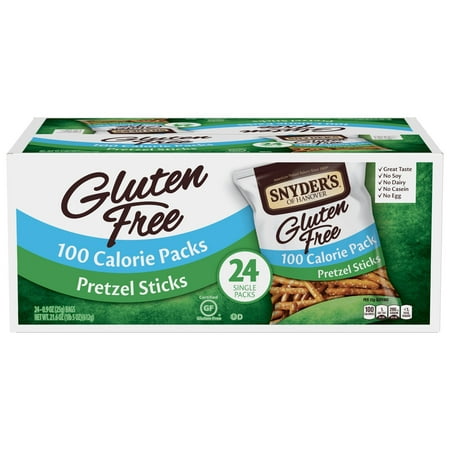 Snyder's of Hanover Gluten Free Pretzel Sticks, 100 Calorie Packs, 24