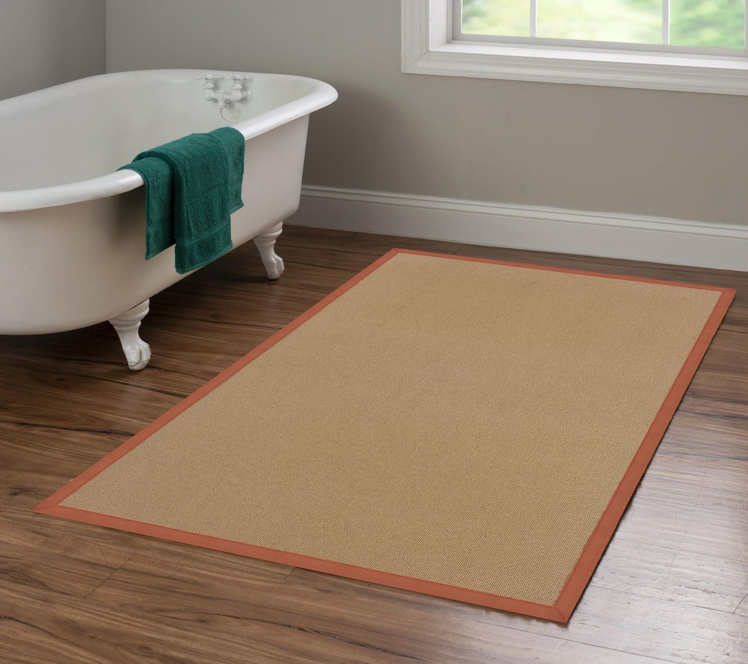 Tapis d'appoint Athena liège et orange brûlé 4 pi x 6 pi