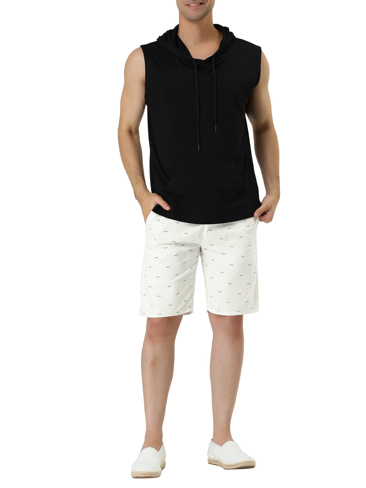 Men's Summer Swim Elastic Waistband Drawstring Patterned Beach Board Shorts