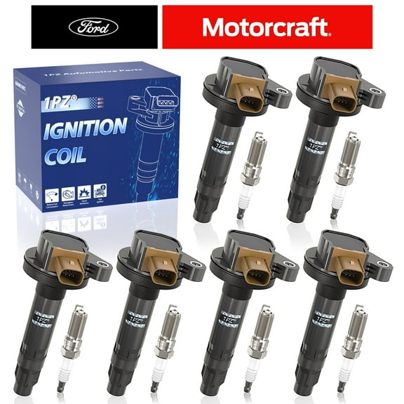 1PZ 6 Motorcraft Ignition Coil Spark Plug SP534 For DG549 Ford F-150 Lincoln MKS MKT