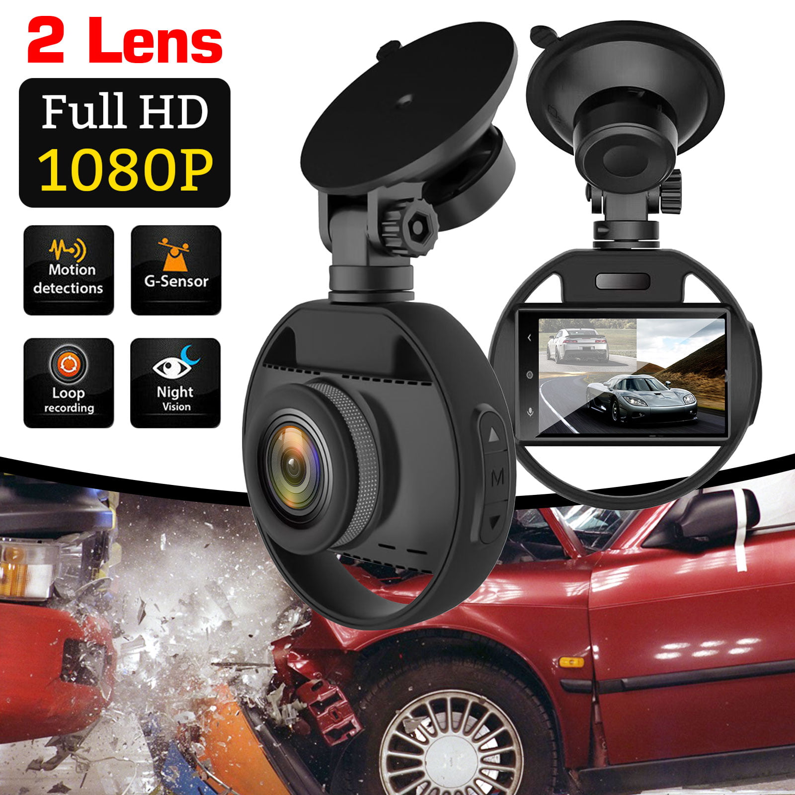 Car Dash Camera Front And Rear India / 2.7" Dash Cam HD 1080P Front and