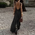 thumbnail image 4 of FDGIU Women's 2026 Summer Wide Strap Scoop Neck Maxi Sundress, Gathered Bust Loose Oversized Sleeveless Long Casual Dress for Beach Vacation Streetwear, 4 of 6
