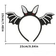 thumbnail image 3 of Fiudx Diadema de Murciélago con Sombrero de Bruja, Accesorio para Fiesta de Halloween, Diseño Divertido y Peculiar, Versátil para Todas Las Edades, Toque Final Espeluznante para Disfraz, Ajuste Cómod, 3 of 6
