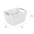 thumbnail image 6 of Simplify Medium Rattan Tote Storage Basket in White, 6 of 6