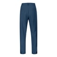 thumbnail image 4 of Mens Dress Pants Relaxed Fit Classic Flat Front Formal Business Casual Wrinkle Suit Pant Navy M, 4 of 5