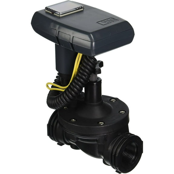 Bilot .075 Single Station Solar Powered Irrigation Controller Mounted on a 3/4" Inline