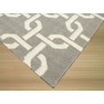 thumbnail image 3 of EORC TLNK1GY 6 x 9 ft. Grey Handmade Wool Links Dhurrie Rug, 3 of 3
