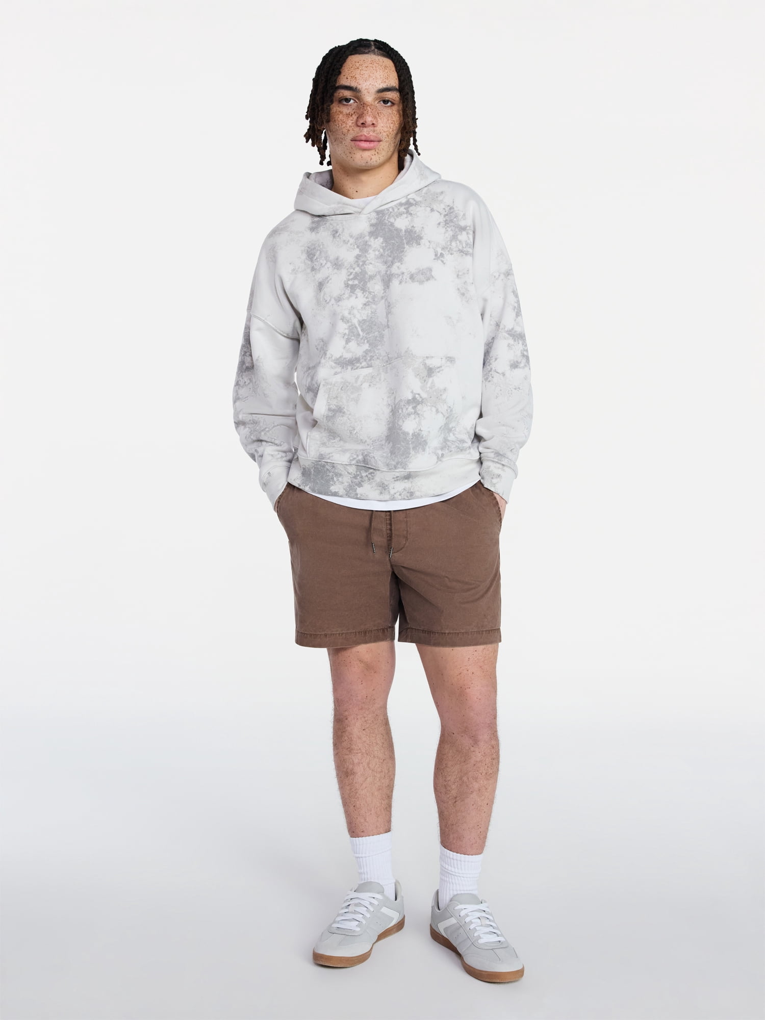 No Boundaries Flat Front Shorts, 6" Inseam, Men's XS-5XL