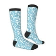 thumbnail image 3 of Picia Women Crew Soft Moisture-wicking Socks Blue Snake Pattern Design Cotton Socks, One Size fit All, 3 of 9