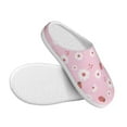 thumbnail image 3 of Balery Hand Drawn Strawberry Pattern Women's Fuzzy Memory Foam Slippers Fluffy Winter House Shoes Indoor and Outdoor-44/45, 3 of 7